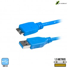 Cabo USB 3.0 para HD Externo Velocidade até 5Gbps 1,5m X-Cell XC-CD-42
